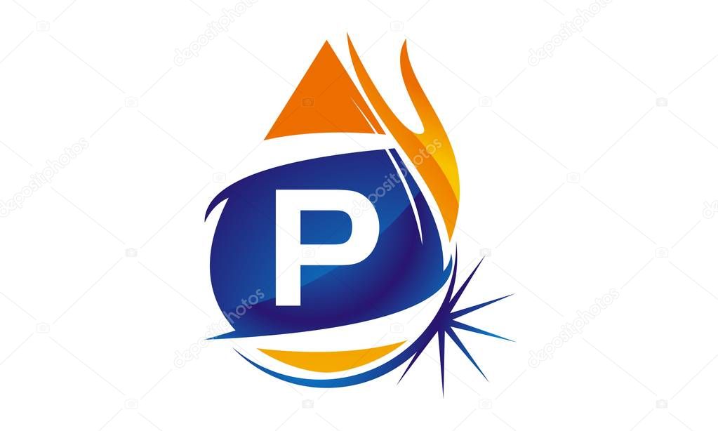 Water Fire Flame Gas Oil Initial P