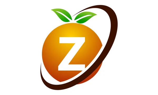 Oranžové plody velké písmeno Z — Stockový vektor