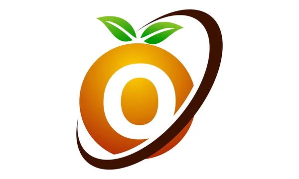 Oranžové plody velké písmeno O — Stockový vektor