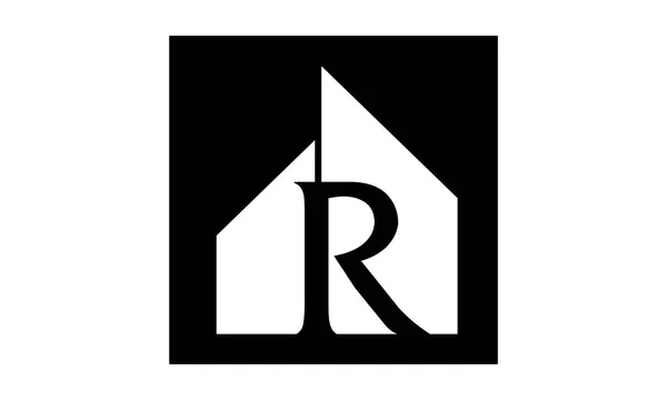 Письмо о недвижимости R — стоковый вектор
