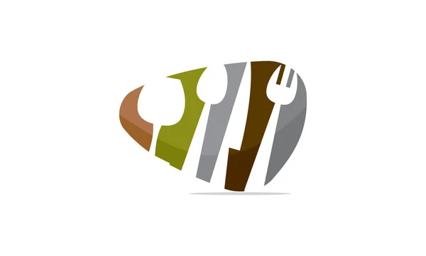 Ресторан Chef Knife Spoon Glass — стоковый вектор