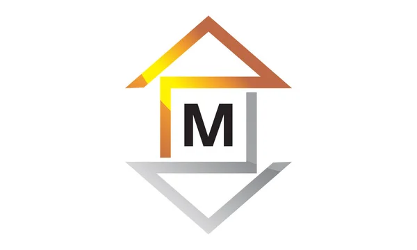 Carta imobiliária M —  Vetores de Stock
