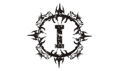 Zor bir Grungy harf ben