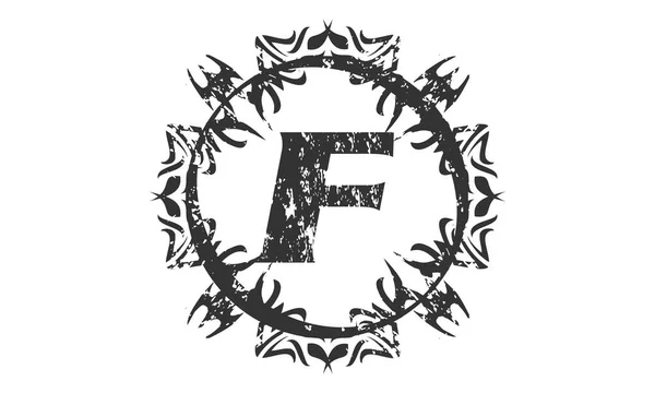 Rough Grungy Letter F — Stock Vector