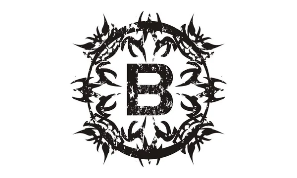 รุนแรง Grungy ตัวอักษร B — ภาพเวกเตอร์สต็อก
