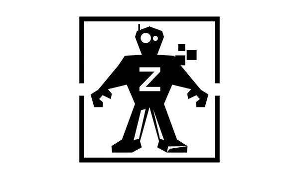 Code programm roboterausbildung initiale z — Stockvektor