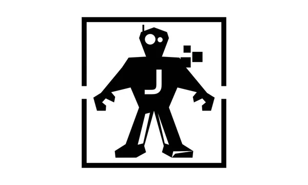 Código Programa Robot Educación Inicial J — Archivo Imágenes Vectoriales