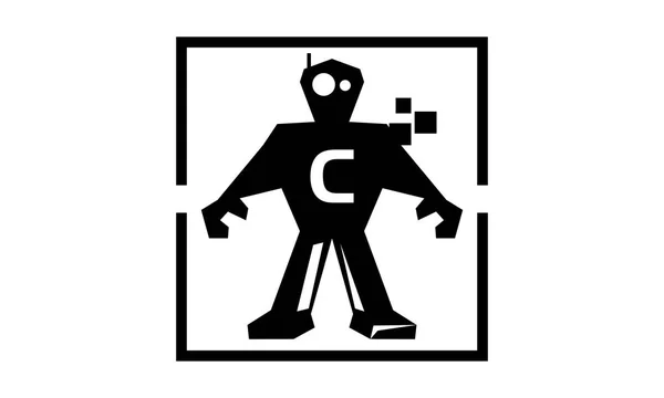 Програма коду Робот Освіта Початкова C — стоковий вектор