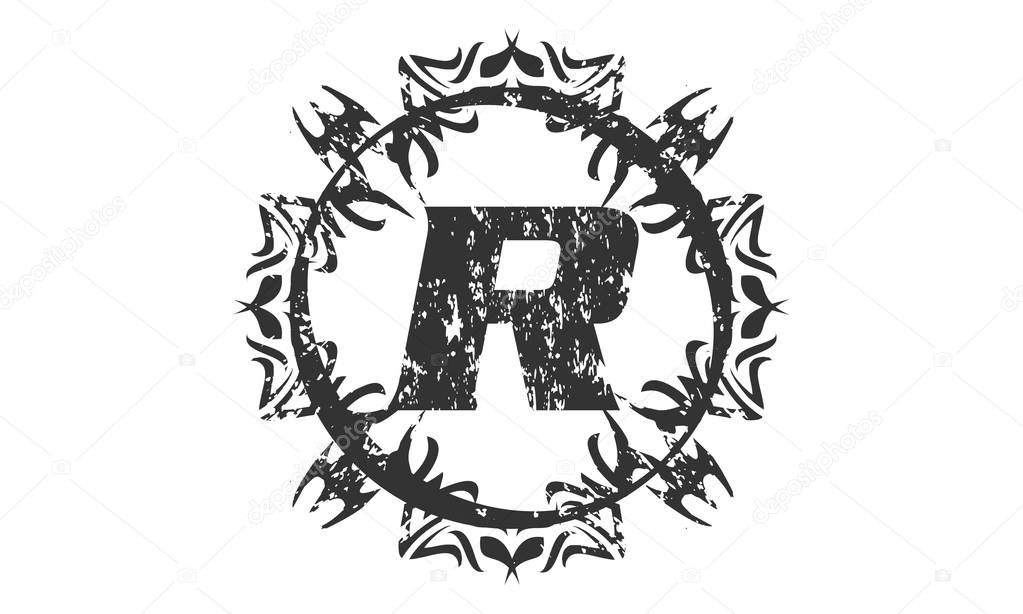 Rough Grungy Letter R