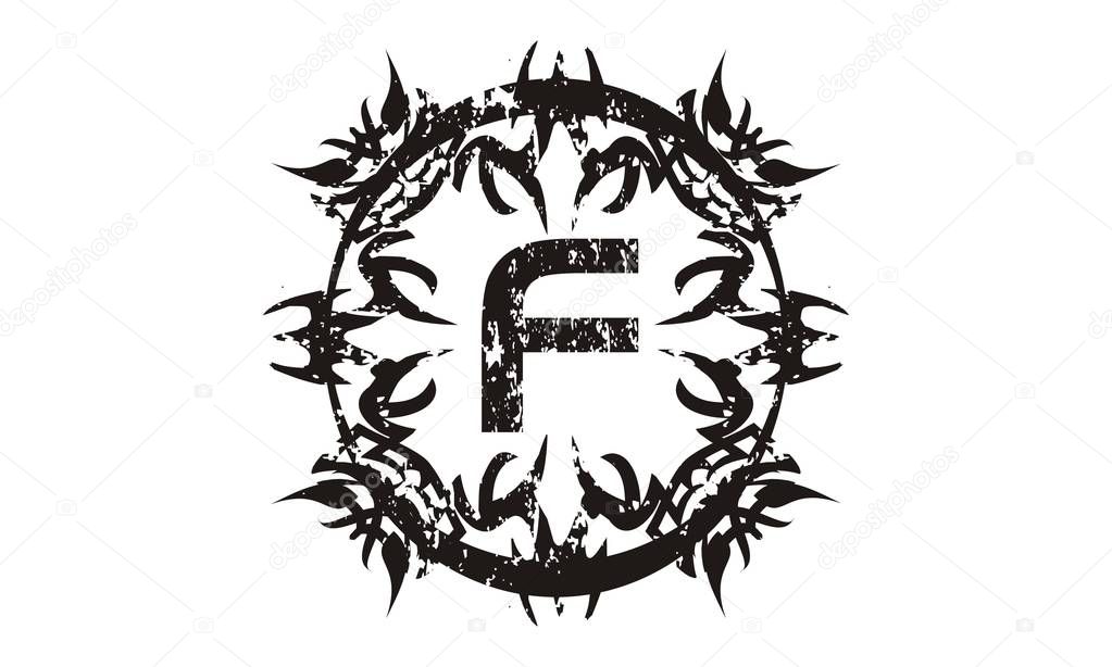 Rough Grungy Letter F