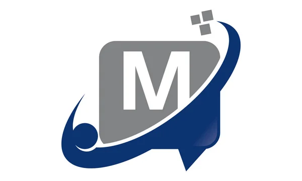 Technologie aandeel mededeling eerste M — Stockvector