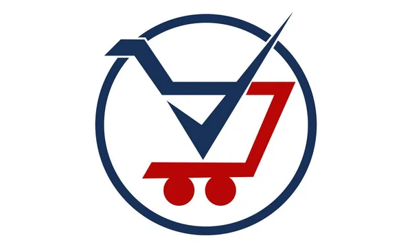 Shopping en ligne Choix vérifié — Image vectorielle