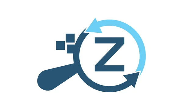 Приложения для поиска решений Initial Z — стоковый вектор