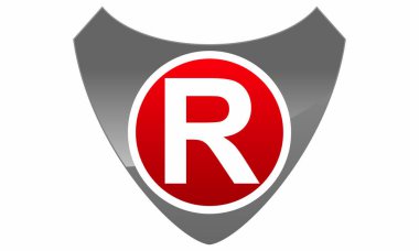 Modern Logo kalkan harf R