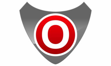 Modern Logo kalkan harf O