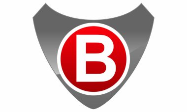 Modern Logo kalkan harf B