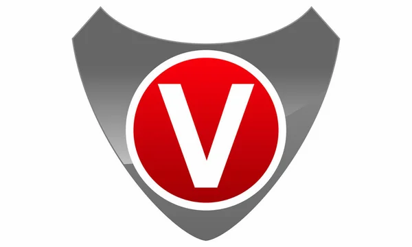 Escudo de logotipo moderno Letra V — Archivo Imágenes Vectoriales