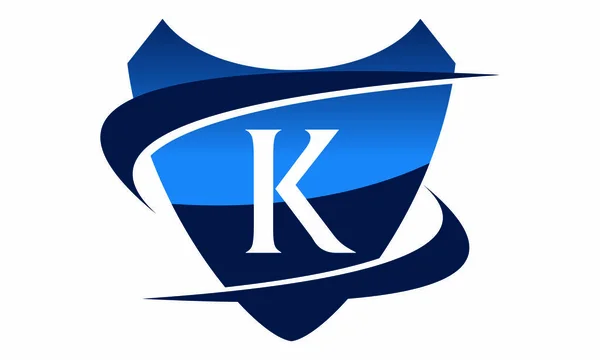 现代标志盾牌字母 K — 图库矢量图片