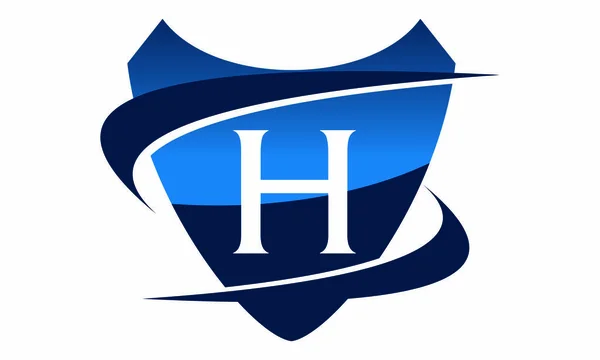 Escudo de logotipo moderno Letra H — Vector de stock