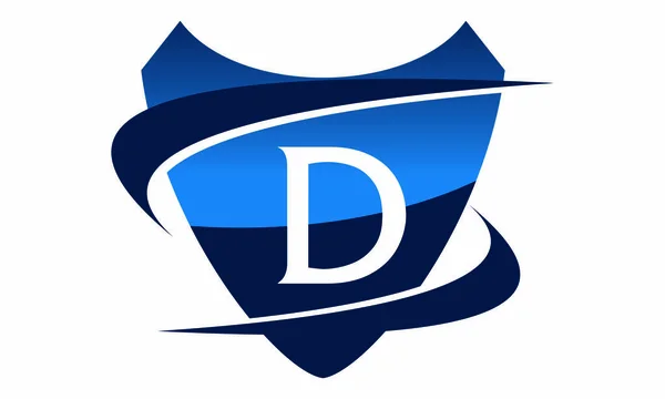Сучасний логотип Щит Літера D — стоковий вектор