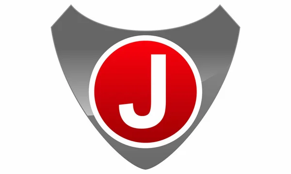 Modern Logo kalkan harf J — Stok Vektör