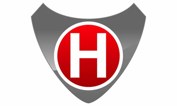 Escudo de logotipo moderno Letra H — Archivo Imágenes Vectoriales