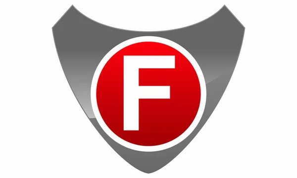 現代のロゴ シールド手紙 F — ストックベクタ