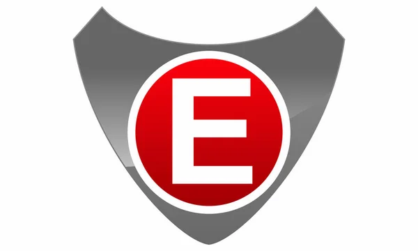 Modern Logo kalkan harf E — Stok Vektör