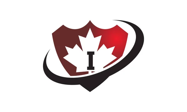 Canada Shield Swoosh Initial I — Stockvector