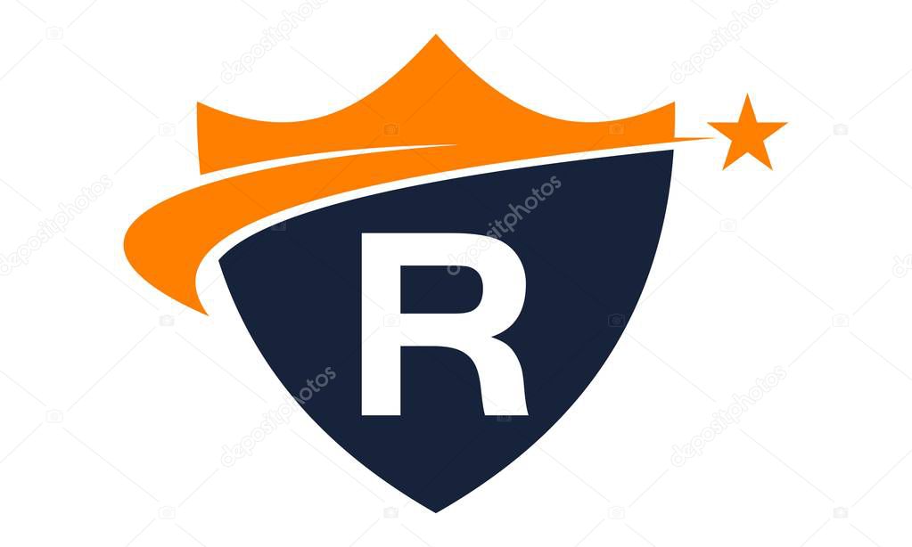 Star Swoosh Letter R