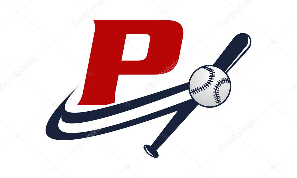Base Ball Letter P