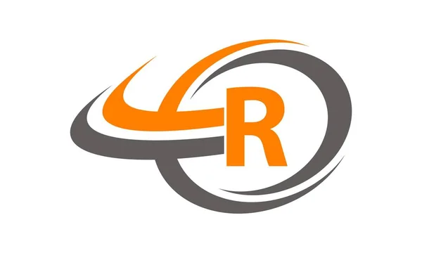 旋风中心字母 R — 图库矢量图片