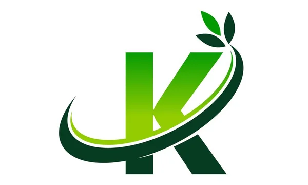 旋风叶字母 K — 图库矢量图片