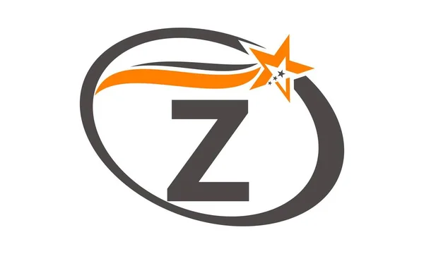 Ster Swoosh Letter Z — Stockvector