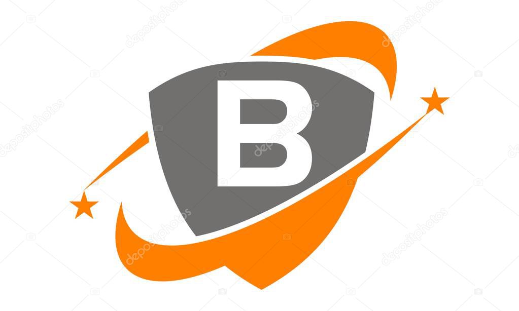 Shield Star Swoosh Initial B