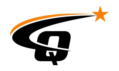 Yıldız Swoosh harf Q