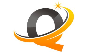 Yıldız Swoosh harf Q