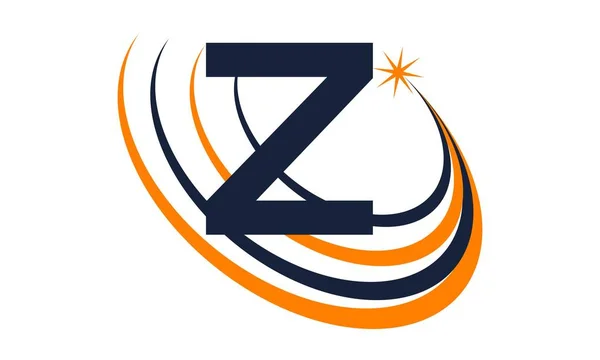Αστέρων Swoosh γράμμα Z — Διανυσματικό Αρχείο