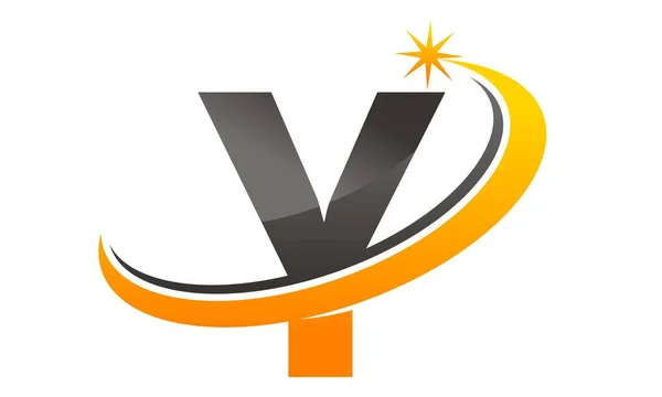 Буква Y в звездном суоше — стоковый вектор