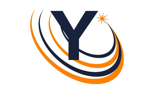 Буква Y в звездном суоше — стоковый вектор