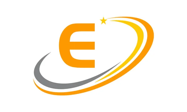 Inicial de solución de logotipo moderno E — Vector de stock