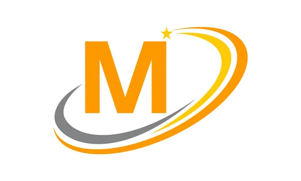 Modern logót megoldás kezdeti M — Stock Vector