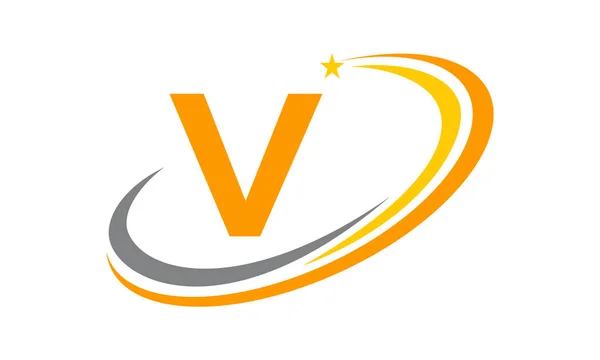 Inicial de solución de logotipo moderno V — Archivo Imágenes Vectoriales
