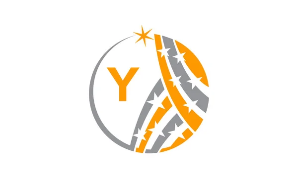 Hvězda Swoosh řešení počáteční Y — Stockový vektor