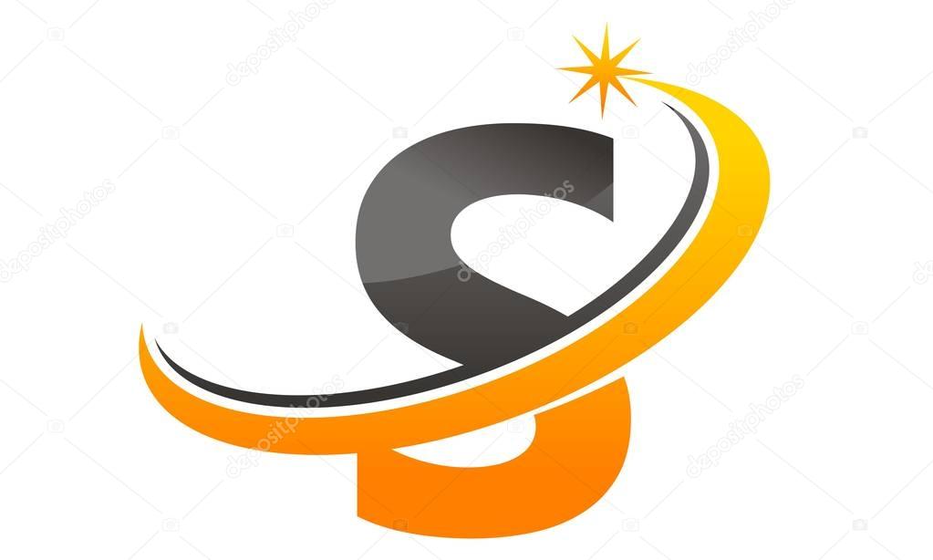 Star Swoosh Letter S