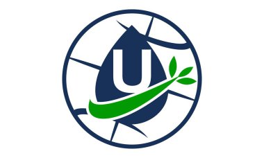 Su petrol yaprak dünya U Harfi