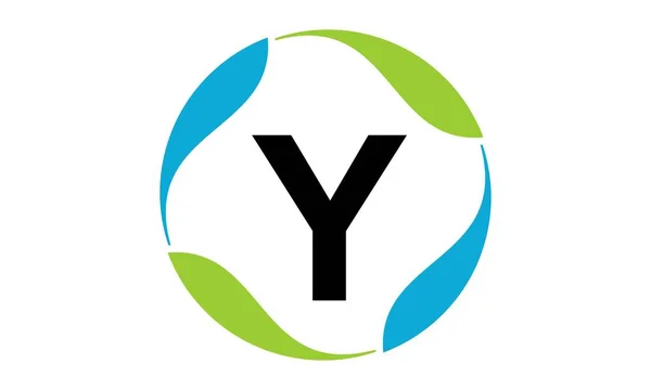 Zöld projekt megoldás betű Y — Stock Vector