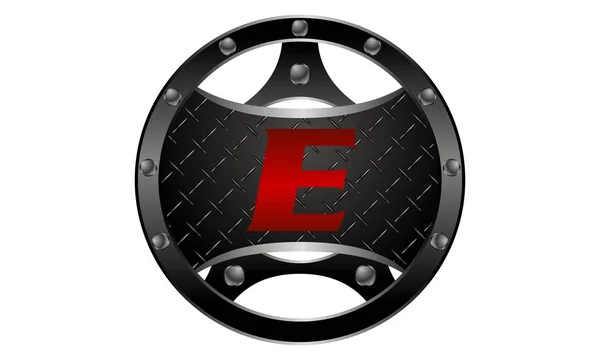 Mixed Martial Arts letter E — Stock Vector