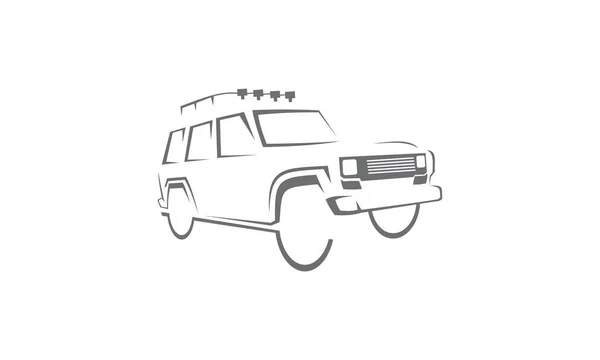 Abenteuer-Auto im Gelände — Stockvektor