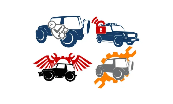 Adventure Car Set Colecții — Vector de stoc